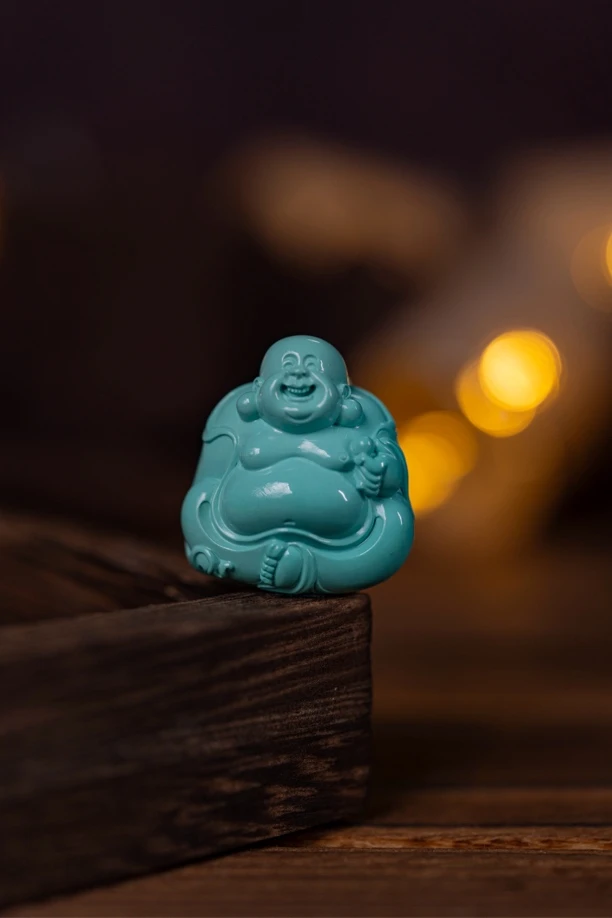 原矿纯天然绿松石弥勒佛