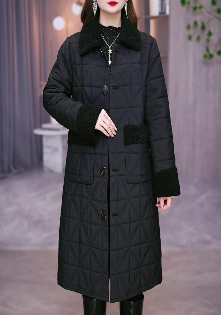 2024秋冬新款时尚翻领大衣高级感流行加厚中长款外套B53