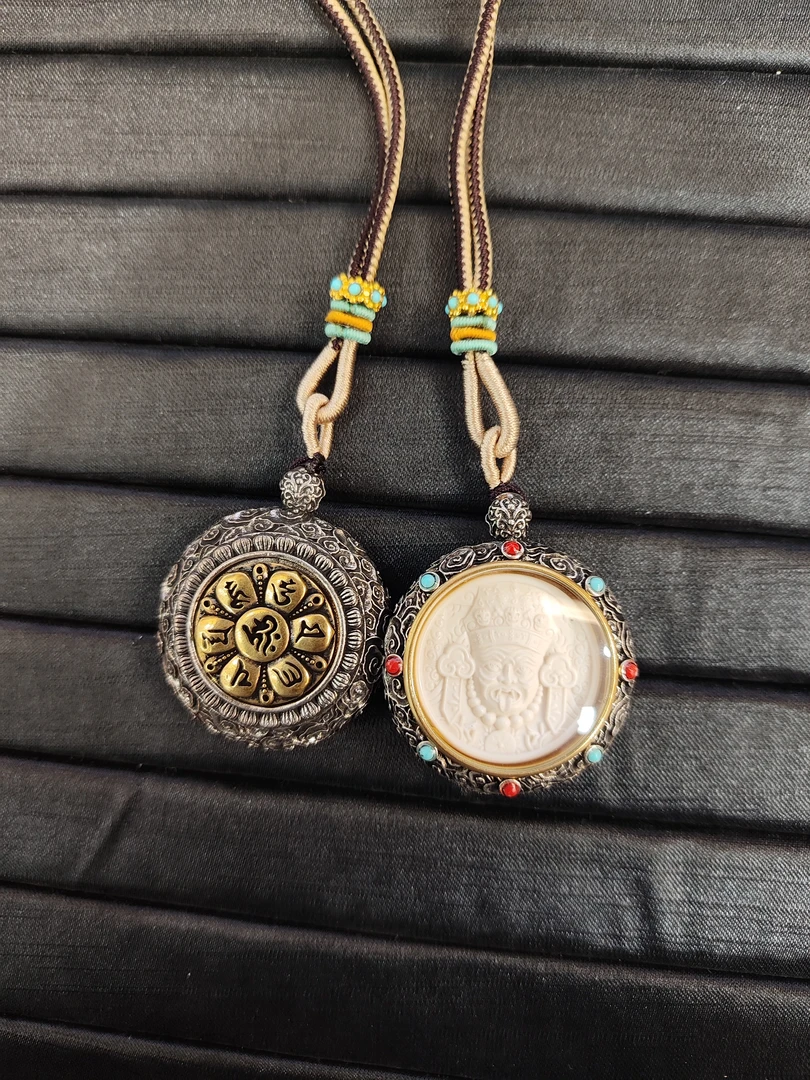 猛犸牙牙扎基圆牌套绳（多样性单个发货）