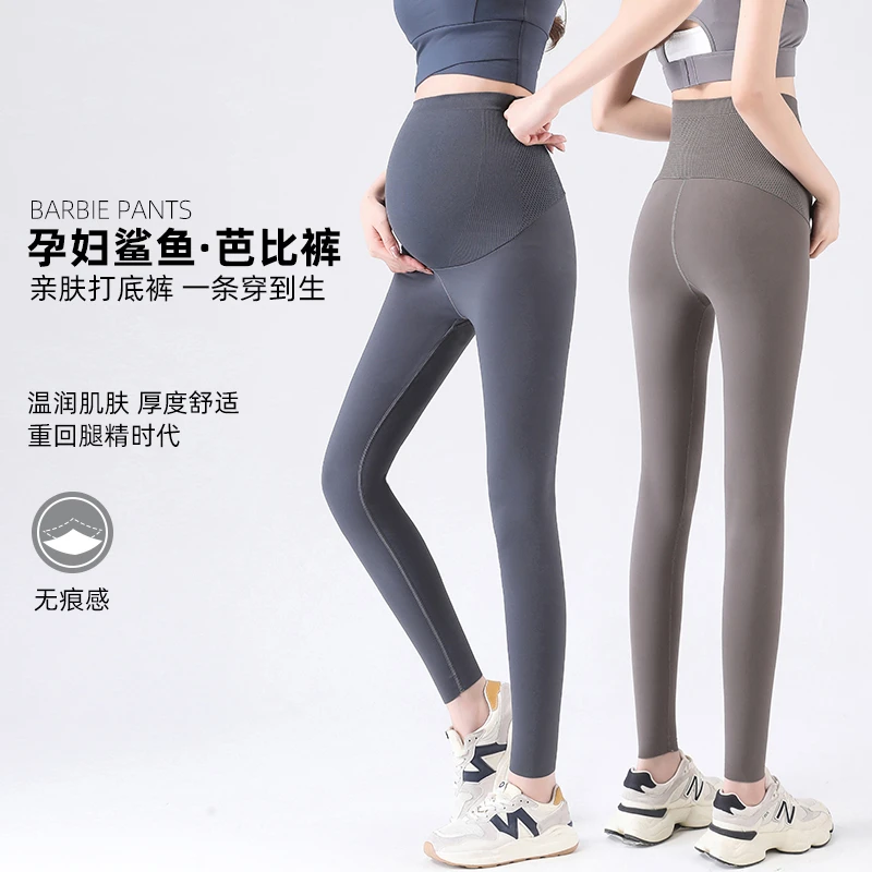 秋冬鲨鱼裤春夏外穿时尚显瘦瑜伽裤打底裤高弹修身芭比裤薄款夏装