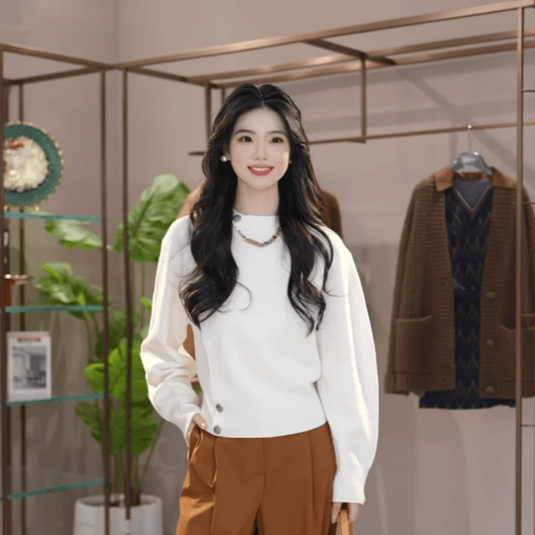 阿玛施毛衣针织针织休闲气质新款百搭毛衫53997阿玛施针织开衫