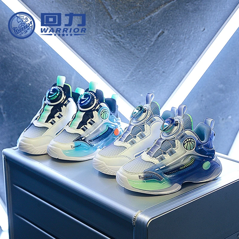 Warrior/回力男童春秋新款2023年时尚渐变网鞋透气百搭运动鞋830n