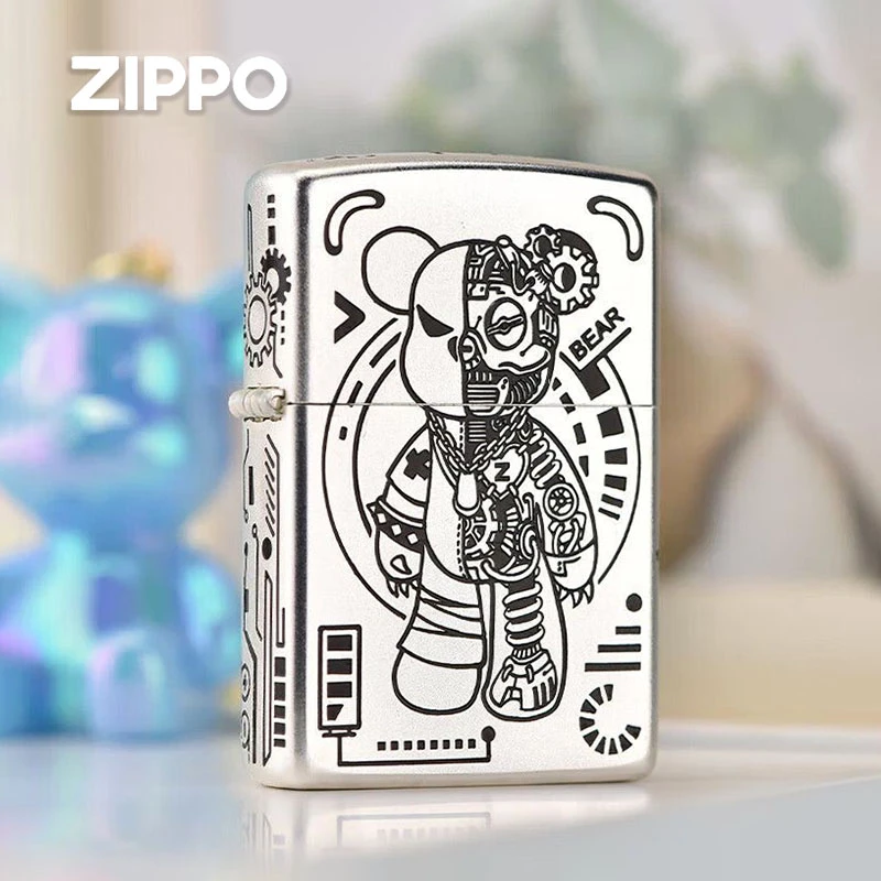 zippo官方之宝机械潮玩暴力熊正品煤油打火机防风送男友礼物男士