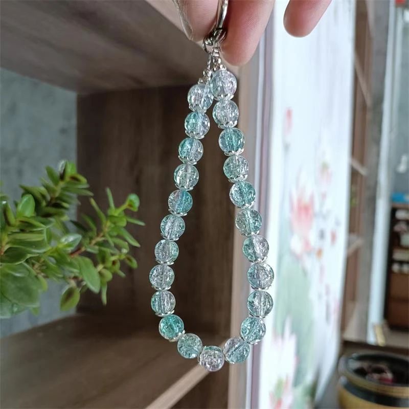 手机链短款爆珠绿色手机防丢绳结实通用网红创意个性时尚手链女款