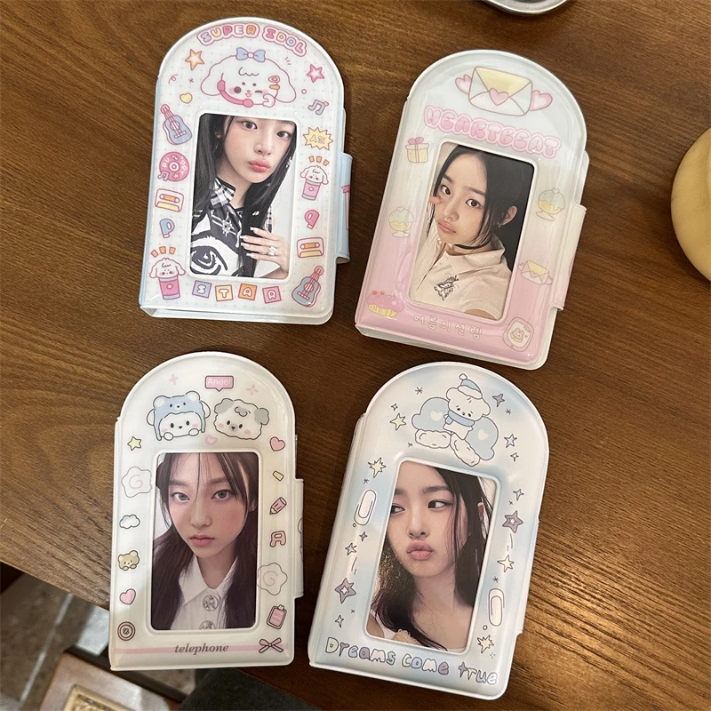 ins爆款小熊狗狗一宫格卡册反扣3寸拍立得相册爱豆韩系卡包收纳册