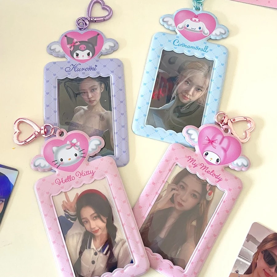 可爱三丽鸥学生公交卡3寸工牌卡套追星小卡饭卡钥匙扣库洛米挂件