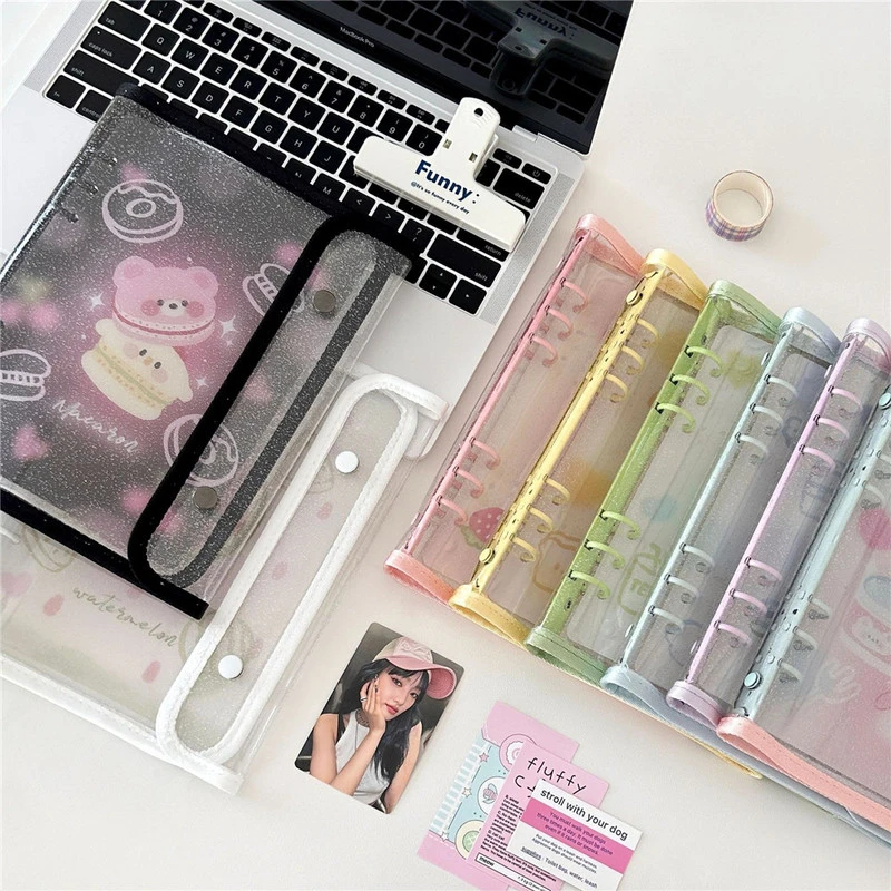 A5双扣包边3寸5寸拍立得照片活页相册本爱豆大容量收纳专辑小卡册