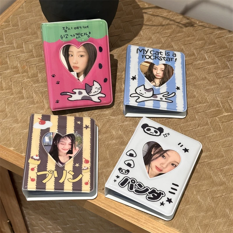 ins可爱猫咪黑白熊猫3寸拍立得mini相册追星爱豆专辑小卡卡册收纳