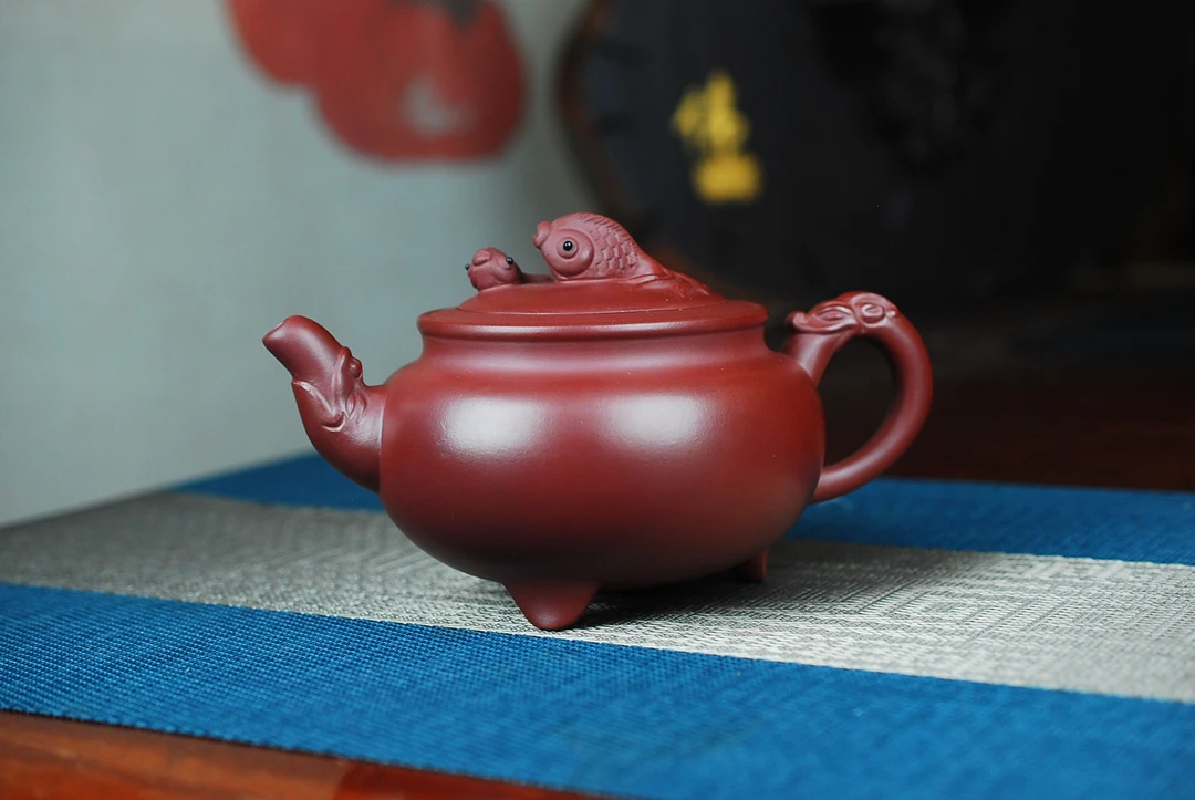 金玉满堂 龙380毫升 宜兴紫砂壶高端精品原矿茶壶茶具紫红泥