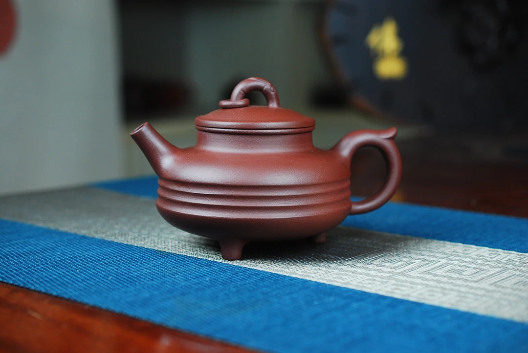 三足鼎 紫泥260毫升 宜兴紫砂壶原矿老料一厂紫泥精品高端茶壶