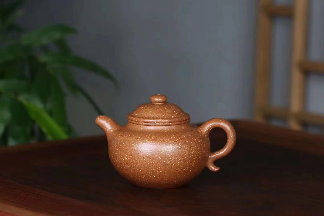 馨悦茗壶16目原矿手磨降坡泥莲子260毫升粗砂紫砂壶 文人茶器茶具