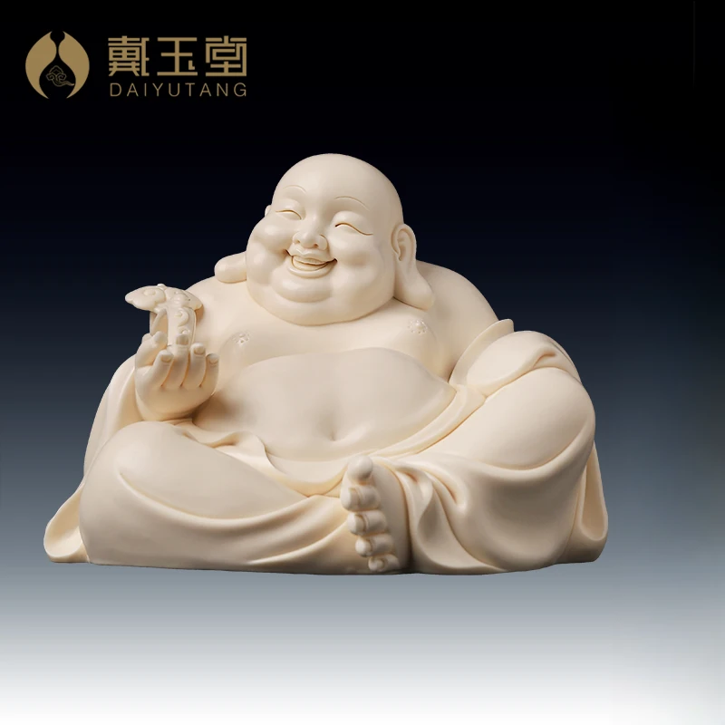 戴玉堂 林建平陶瓷《万/事/如/意》弥/勒家用 大肚弥/勒摆件
