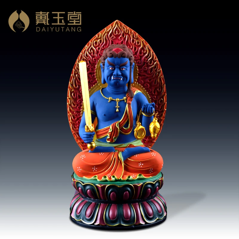 戴玉堂 陶瓷不动尊不动明王属鸡居家客厅书房白瓷摆件