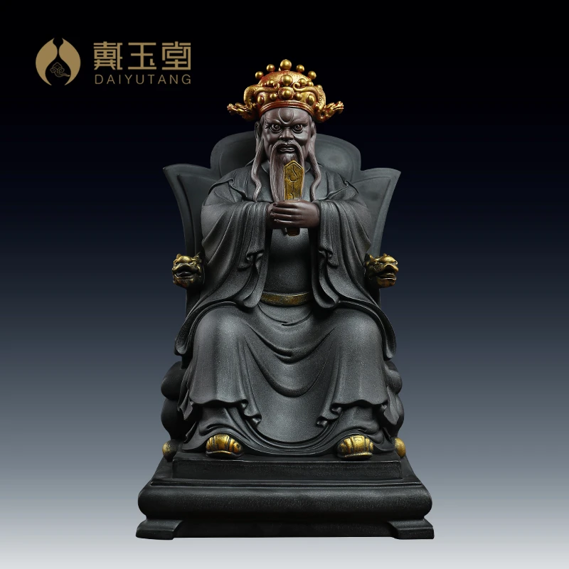 戴玉堂陶瓷摆件《五台山龙五爷财/神》广济龙/王财/神/爷瓷雕摆件
