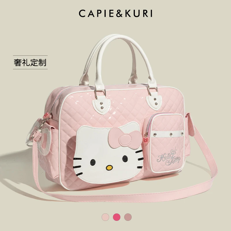 CAPIE&KURI原创设计日系甜心HelloKitty大容量旅行包女手提单肩包