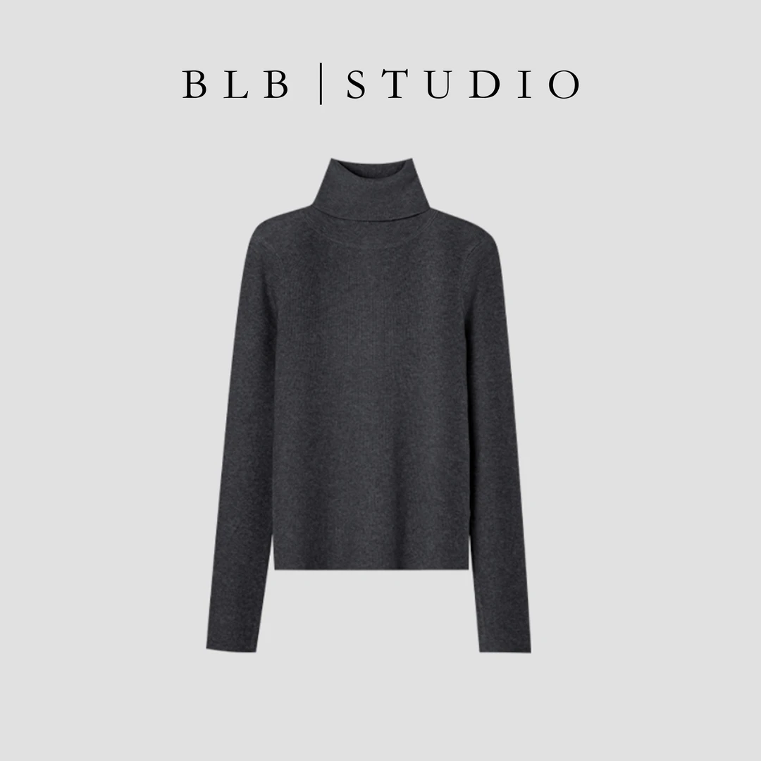 D.cousin  秋季新款高级洋气显瘦时尚百搭堆领针织衫  1726