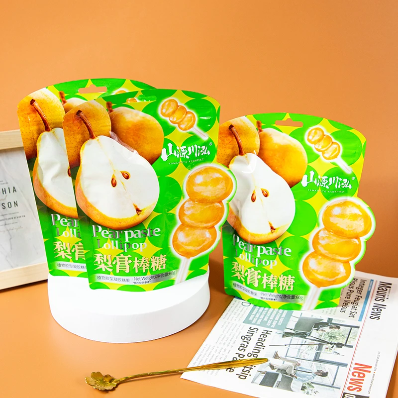 海亿雪梨软棒棒糖软糖果糕梨膏酸甜怀旧哄孩子零食60g*3袋