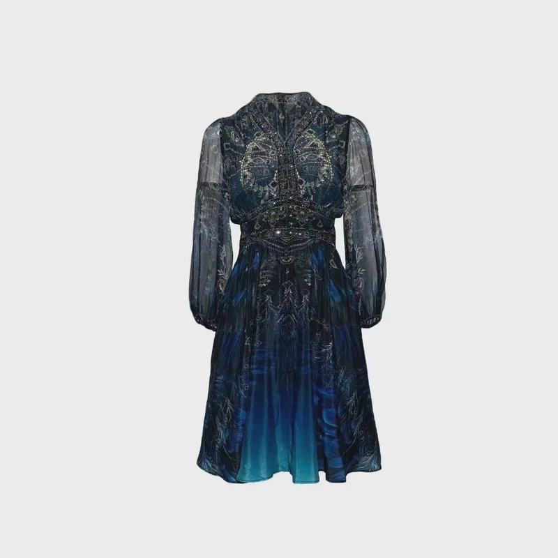 【2024-文文】重磅100桑蚕丝连衣裙HF24302D