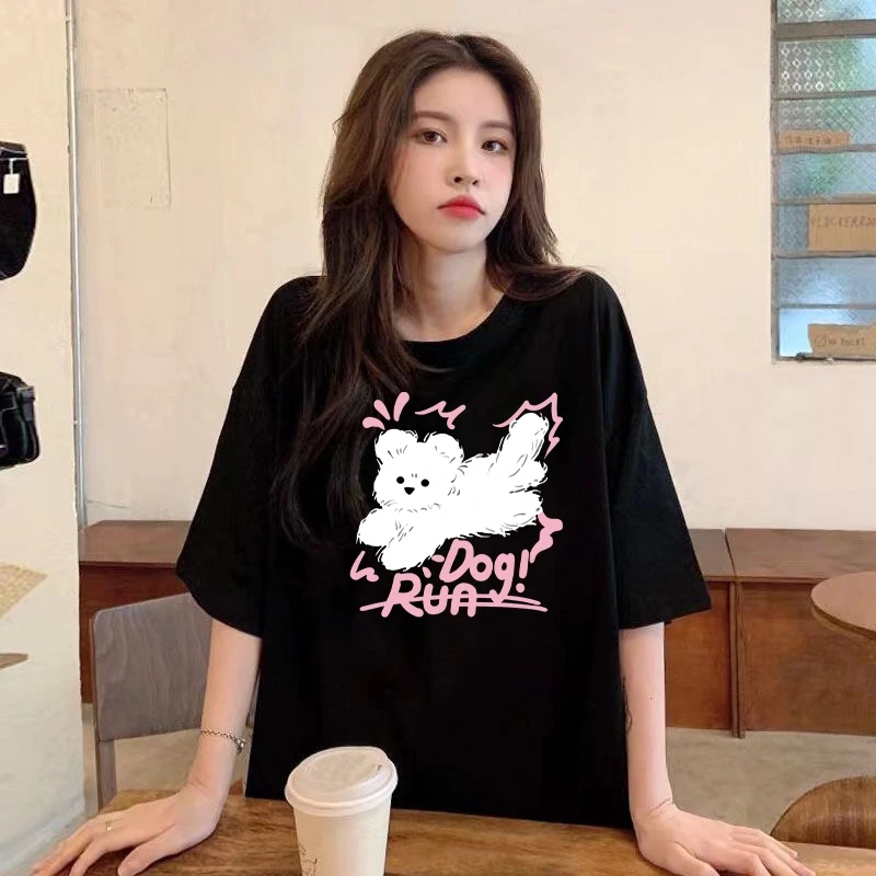 短袖T恤女中长款2024夏款新款轻奢小众炸街上衣宽松半袖体恤上衣