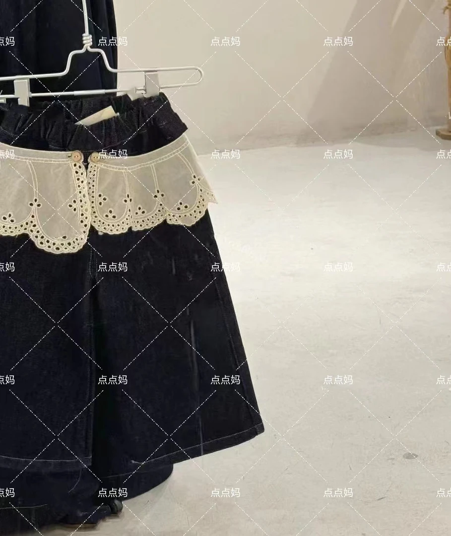 【DDM】加绒~阔腿儿童牛仔裤休闲韩版时尚百搭 24358