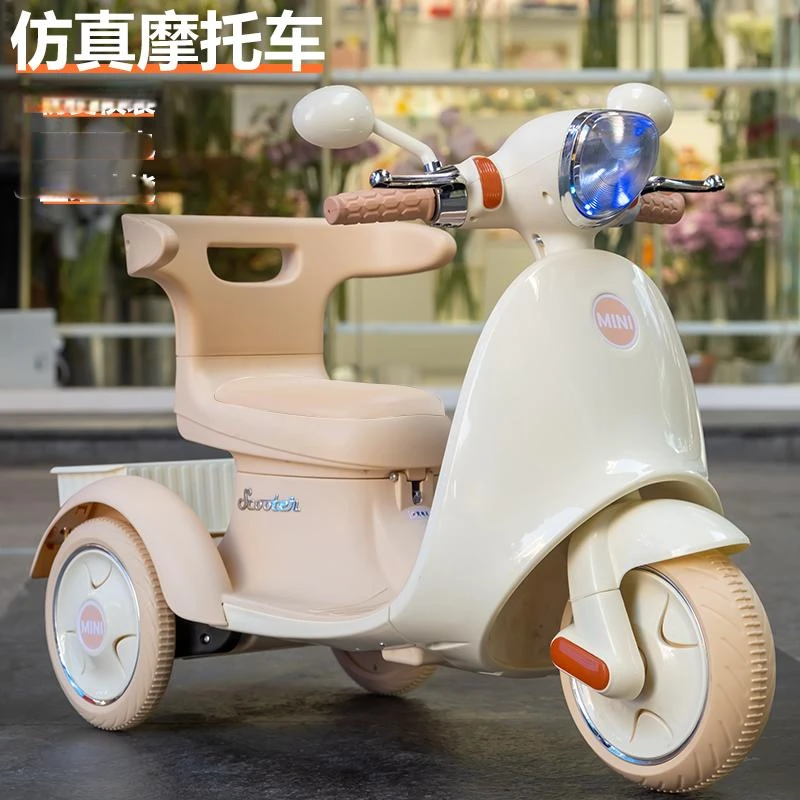 【七梦童车春日出行大促】可坐1-6岁儿童充电电动摩托车三轮车童车