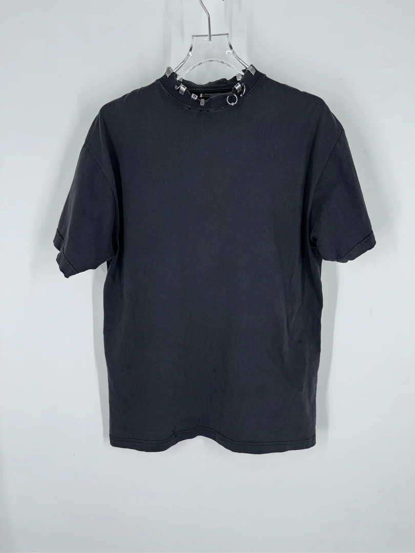 巴黎世家/Balenciaga 黑色领扣圆领短袖02206/1码/99新