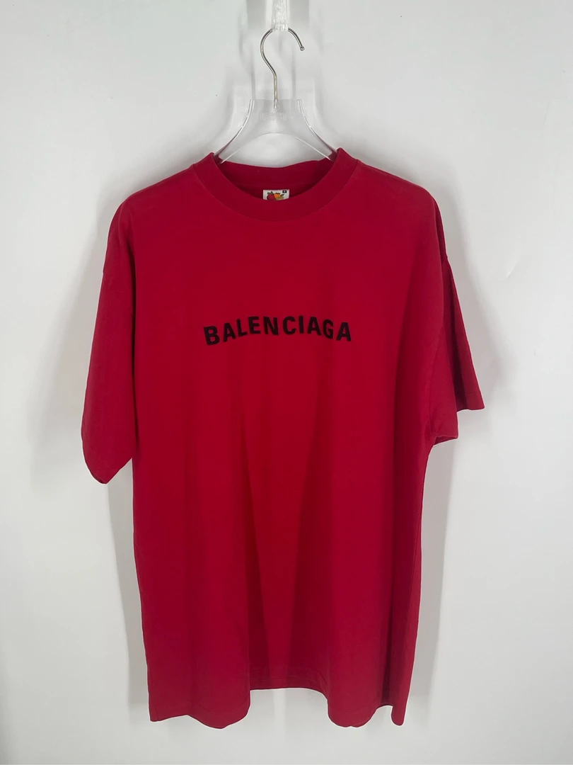 巴黎世家/Balenciaga 红色刺绣圆领短袖01731/S码/99新