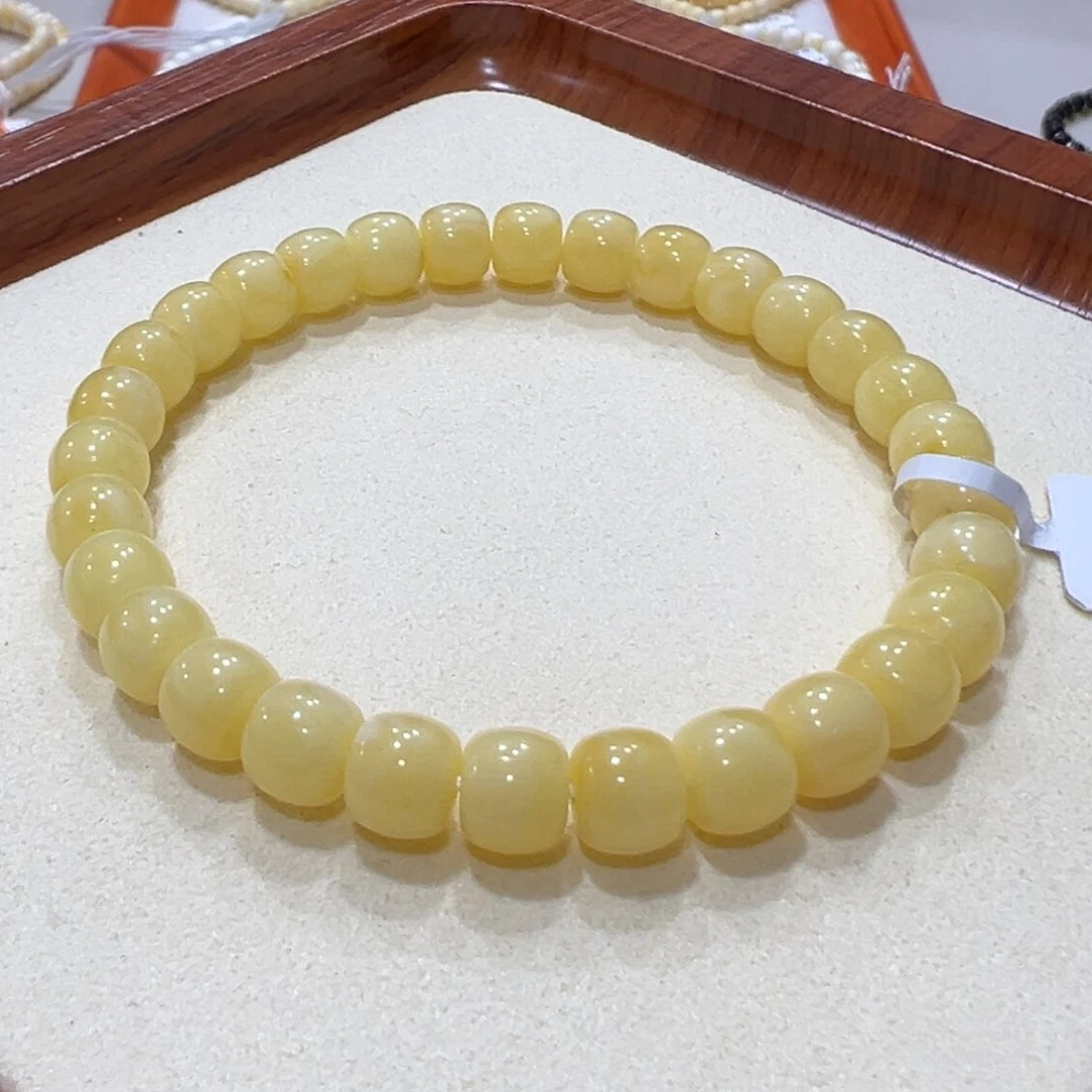 蜜蜡手链未镶嵌高*霸7.5m 老型微瑕