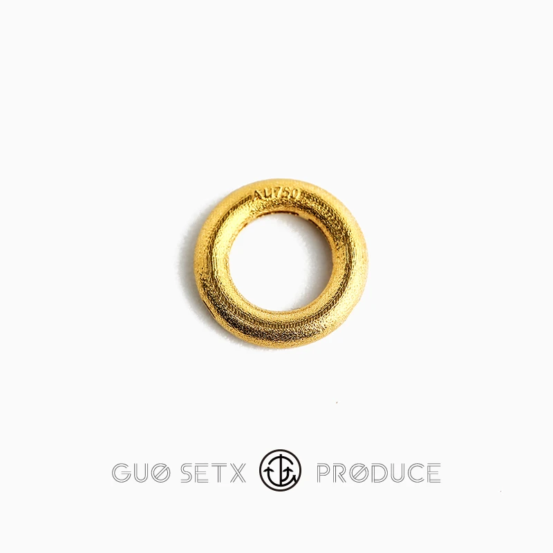 【国色天香】18K净面金卡环9.7*1.8mm文玩配饰