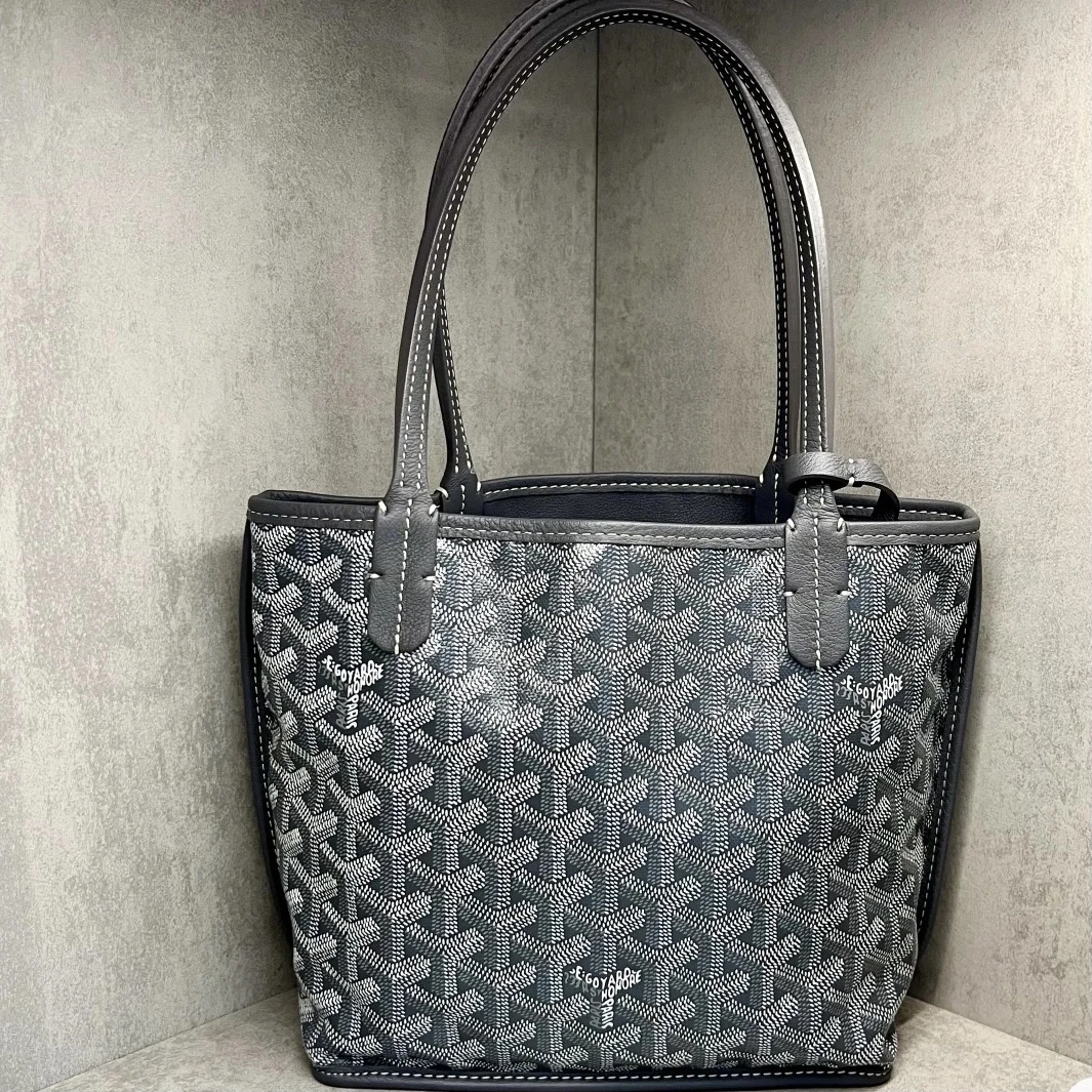99新 Gaoy/戈雅 Goyard Flot子母包/灰色mini/99新