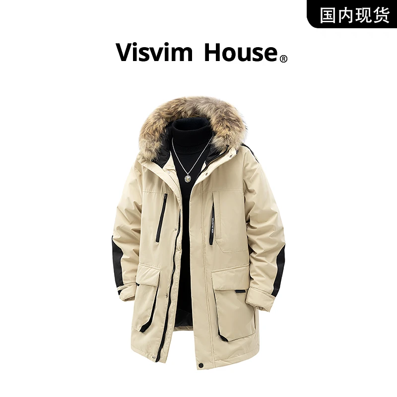 【品牌现货撤柜清仓】VISVIM HOUSE冬季中长款白鸭绒羽绒服外套男士