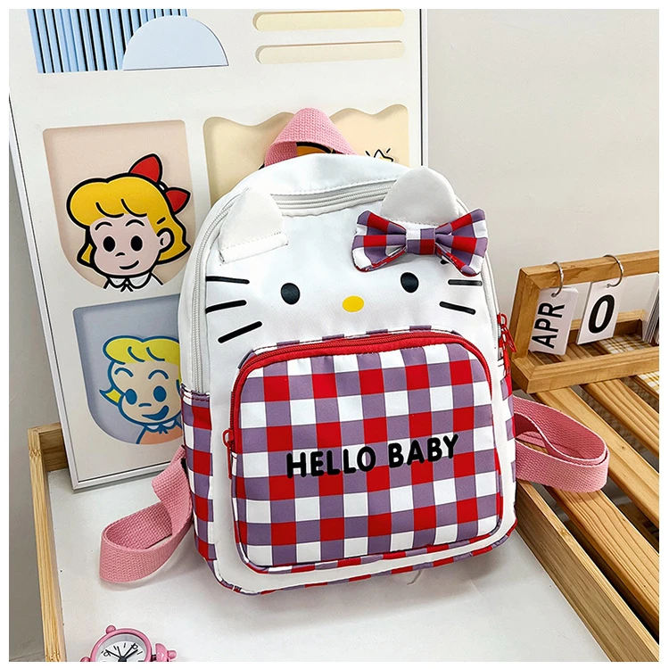 新款卡通儿童书包韩系中大学生hellokitty背包轻便超萌双肩背包女