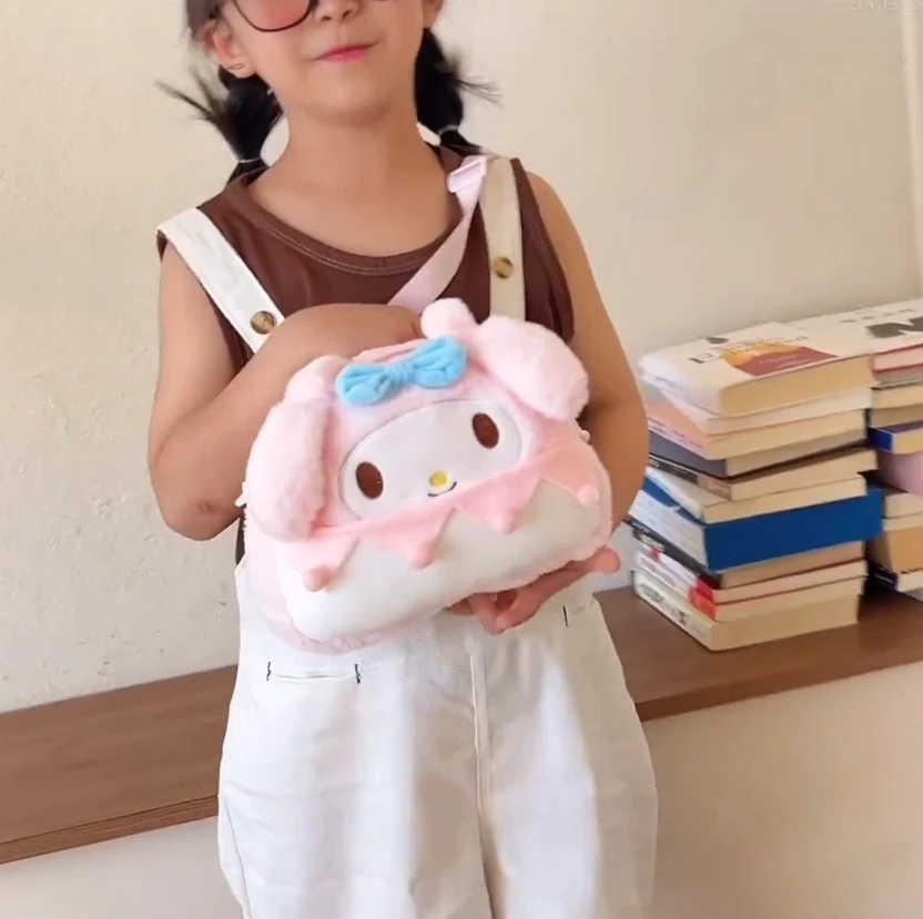 美乐蒂毛绒单肩斜挎可爱女孩毛绒包包手提包包