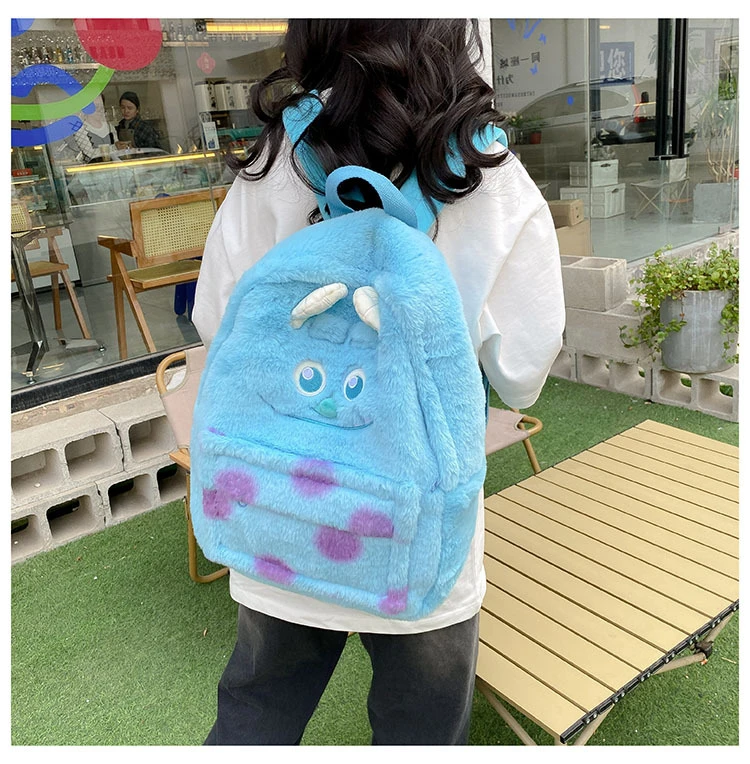 可爱大容量日系苏利文毛绒背包网红轻便双肩包礼物小背包女