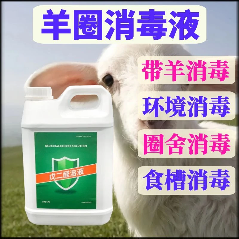 养殖场消毒液戊二醛消毒水养羊圈专用消毒液杀灭使用布病口蹄疫