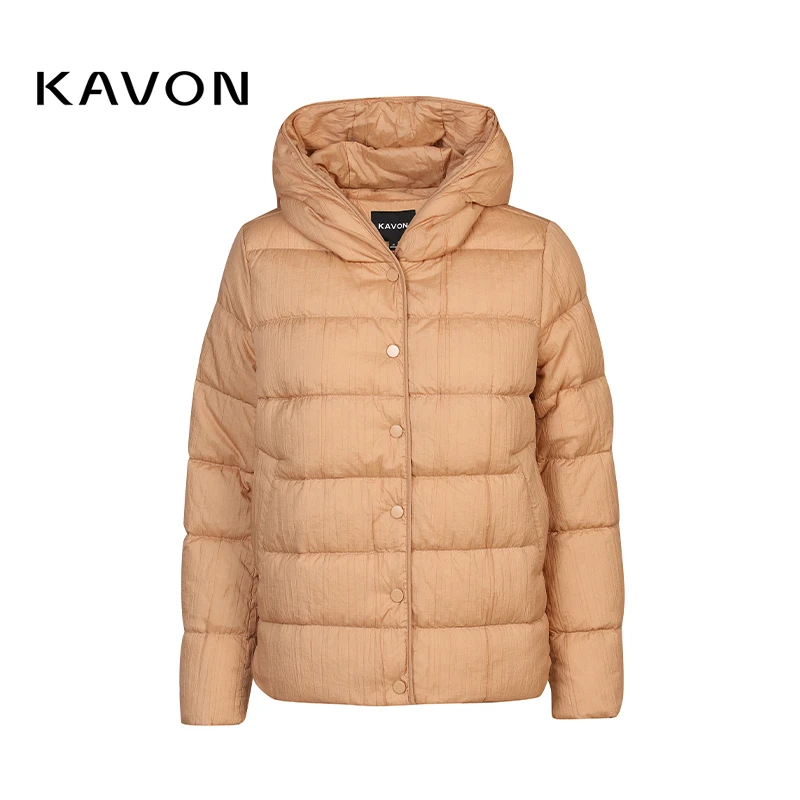 【晨粉专享价】韩系连帽搭扣宽松保暖羽绒服KL4R742HE