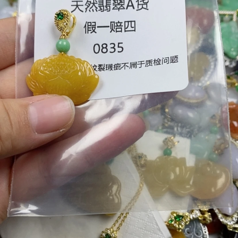 【闪购商品】翡翠颈饰14K金镶嵌幼*璘
