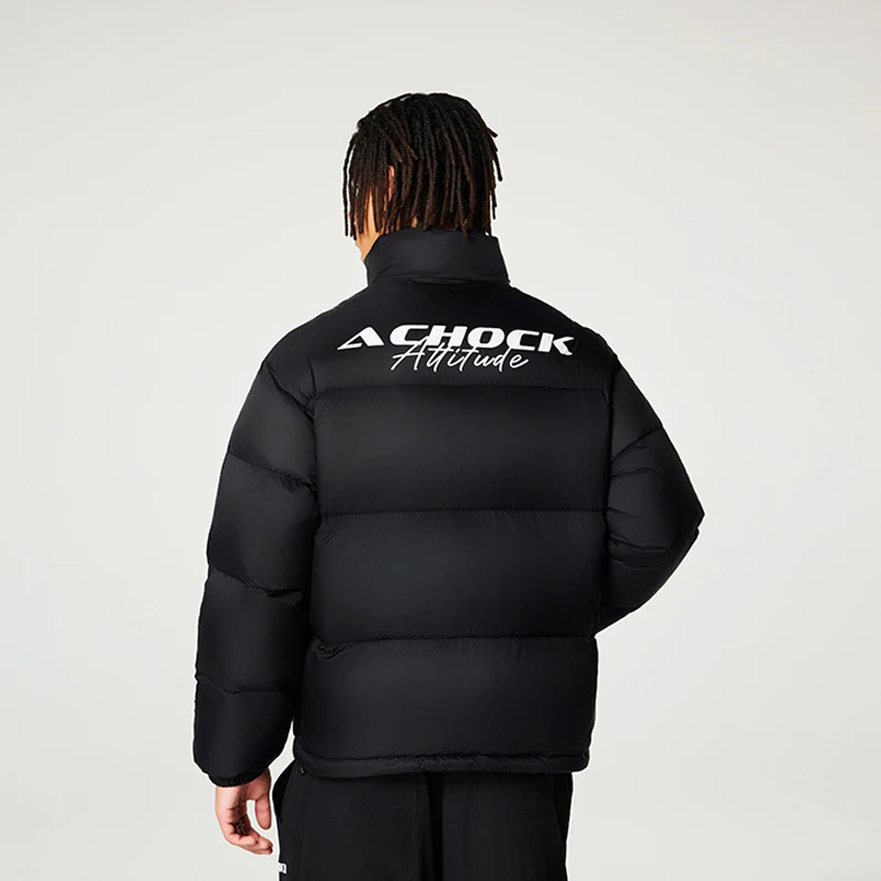 【Achock官方店】基础印花百搭羽绒服男24FW90白鸭绒潮牌御寒外套