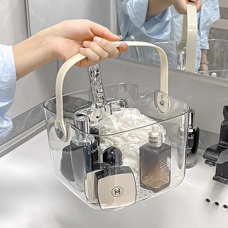 透明洗澡篮浴筐手提卫生间浴室洗漱筐学生宿舍沐浴用品洗护收纳篮