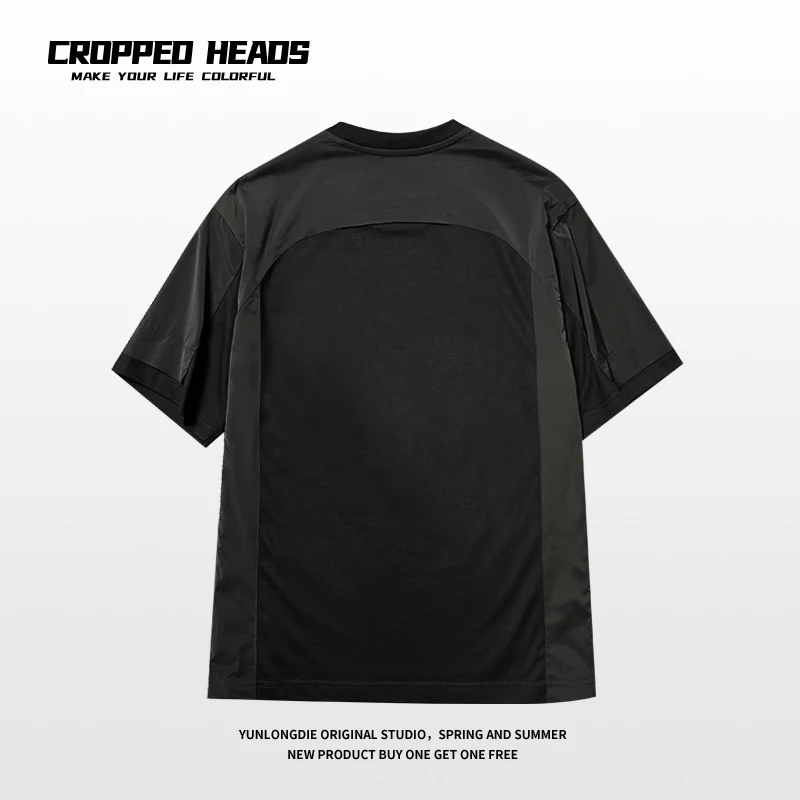 豪【24122】高端夏季短袖T恤男款圆领宽松上衣男子休闲透气打底半袖