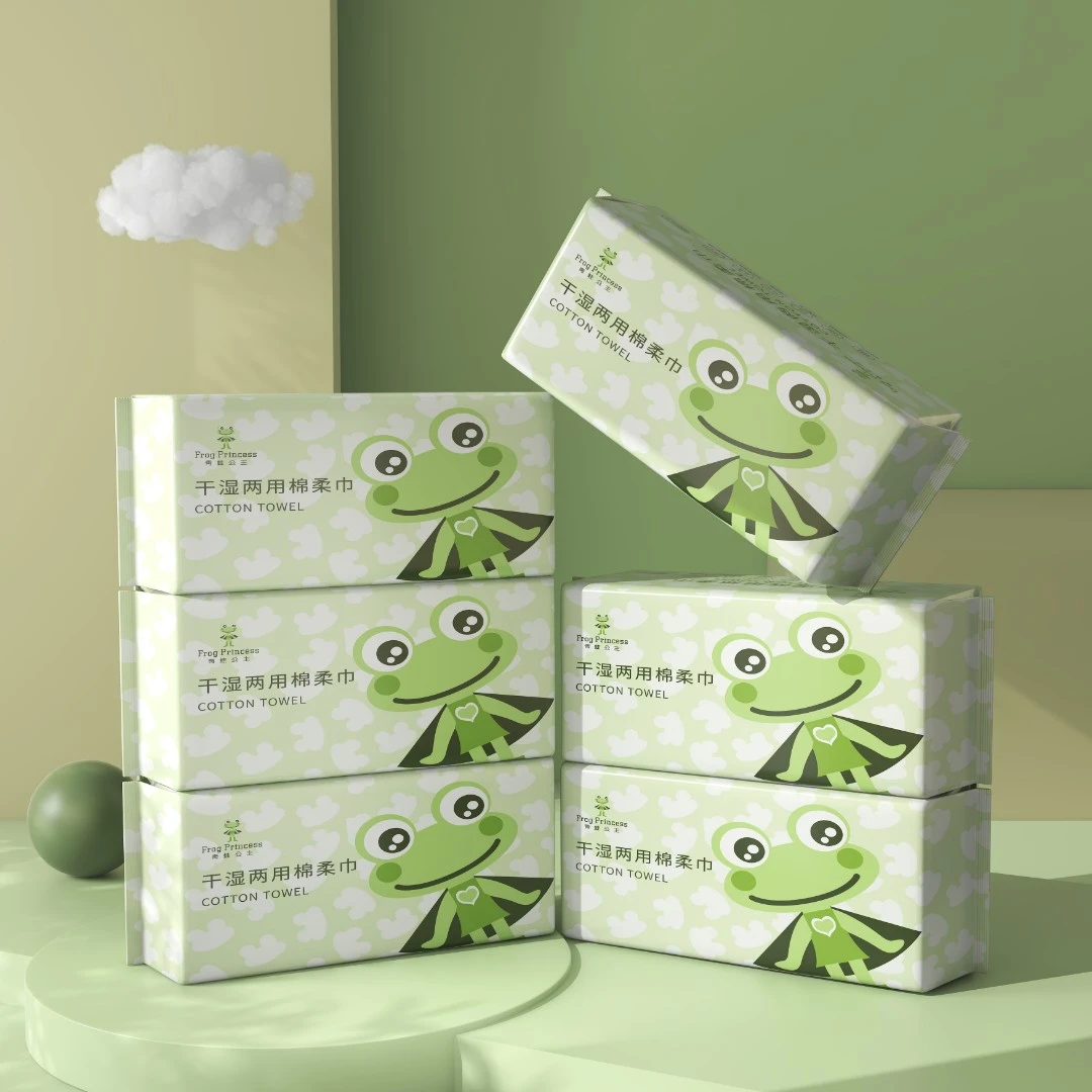 FROG PRINCESS/青蛙公主纯棉洗脸巾加大加厚棉柔巾干湿两用卸妆巾