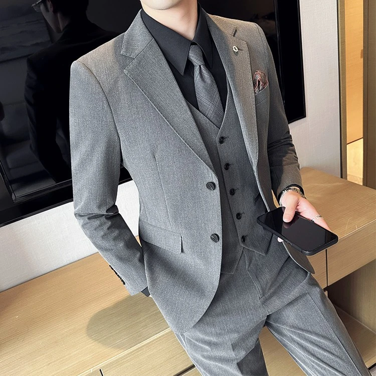2024男士商务修身西服套装结婚礼男士西装套装男韩版帅气青年休闲