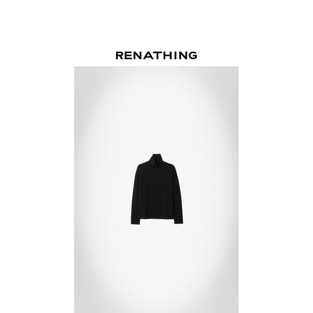 【RENATHING】基础款堆领长袖针织衫