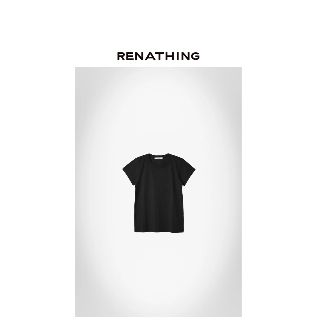 【RENATHING】纯色轻薄修身短袖T恤