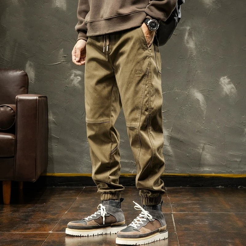 美式重磅男士工装裤潮牌秋冬款宽松加绒休闲裤男大码百搭裤子男款
