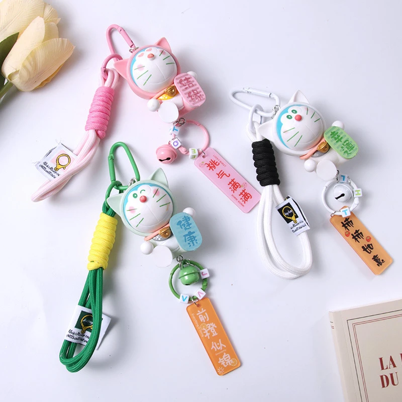 新款福气满满哆啦a梦公仔挂件包包挂饰情侣挂件祝福钥匙扣礼品