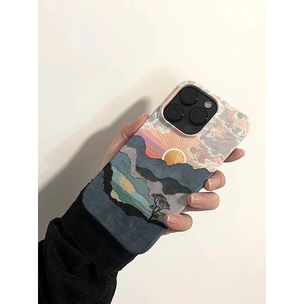 深山森林苹果15Promax手机壳iPhone14趣味13菲林12硬壳11/xs创意