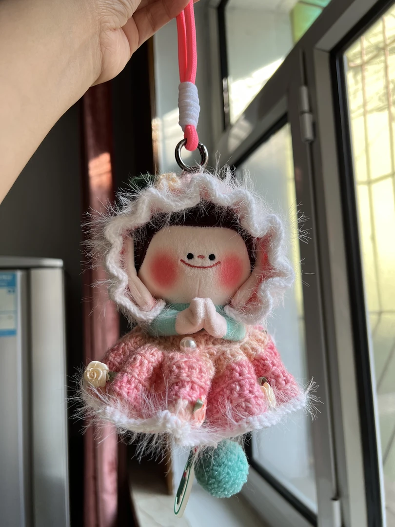 大同文创佛小伴帽衫桃花粉渐变裙不含娃娃