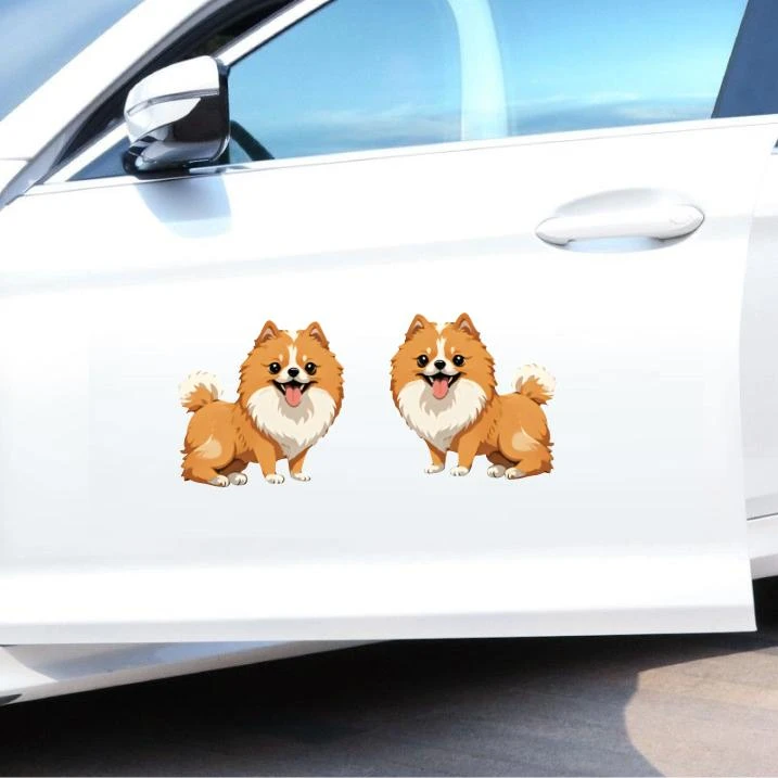 汽车贴纸个性狗狗3D立体贴车身划痕遮挡卡通车贴车尾保险杠刮痕贴
