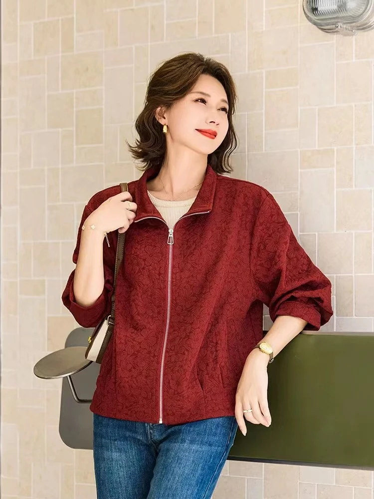 24-8812外套长袖短款时尚复古秋冬轻奢